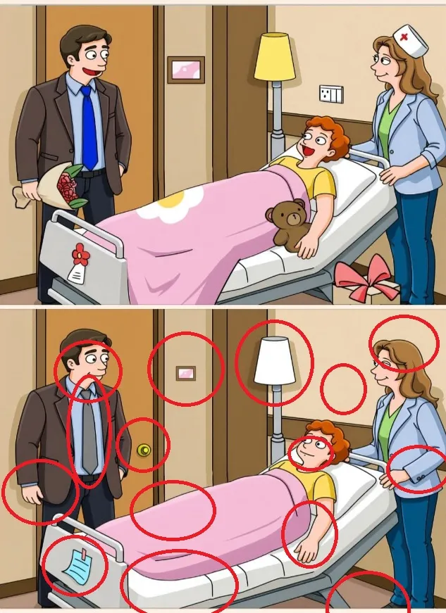ache as diferenças visita no hospital