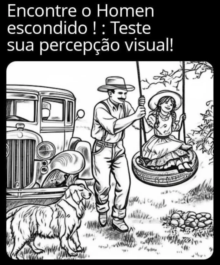 desafio visual encontre o homem escondido
