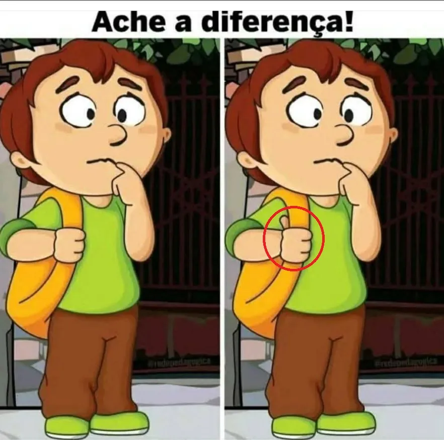 desafio visual menino da mochila aflito resposta