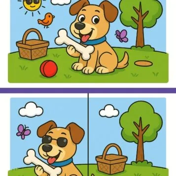 Ache As Diferenças: O Cachorro no Piquenique