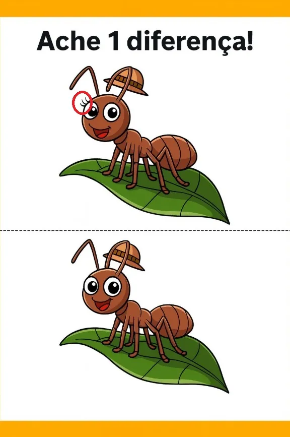 Desafio Visual: Ache a Diferença da Formiguinha Exploradora