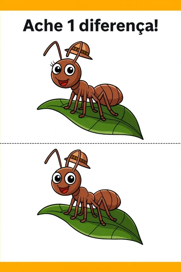 Desafio Visual: Ache a Diferença da Formiguinha Exploradora