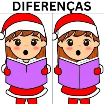 Desafio Visual: Menina do Coral de Natal – Encontre as Diferenças