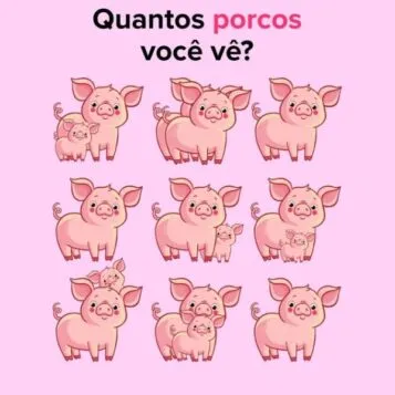 Desafio Visual: Quantos Porcos Você Vê na Imagem?