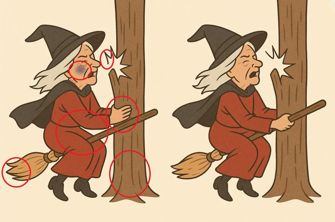 Ache a Diferença: A Bruxa da Floresta Atrapalhada