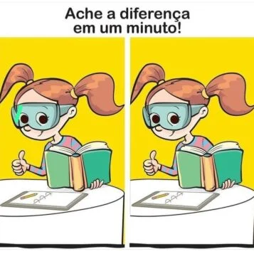 Ache a Diferença: Menina Estudando