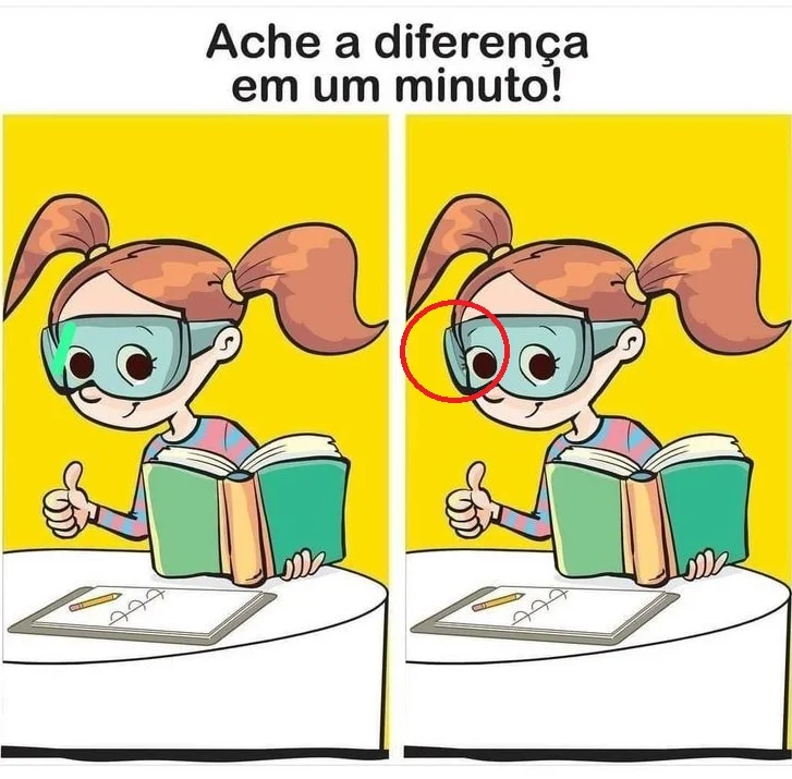 Ache a Diferença: Menina Estudando