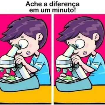Ache a Diferença: Menino no Microscópio