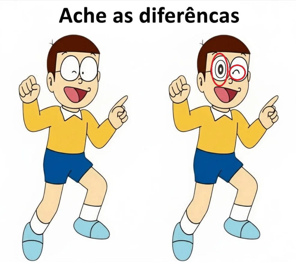 Ache a Diferença: O Menino de Óculos Alegre