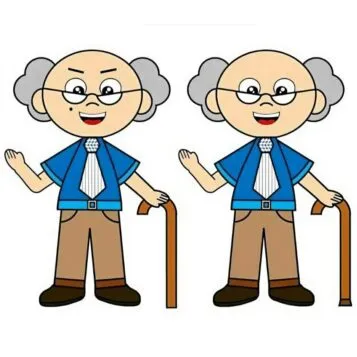 Ache a Diferença: Senhor com a Bengala