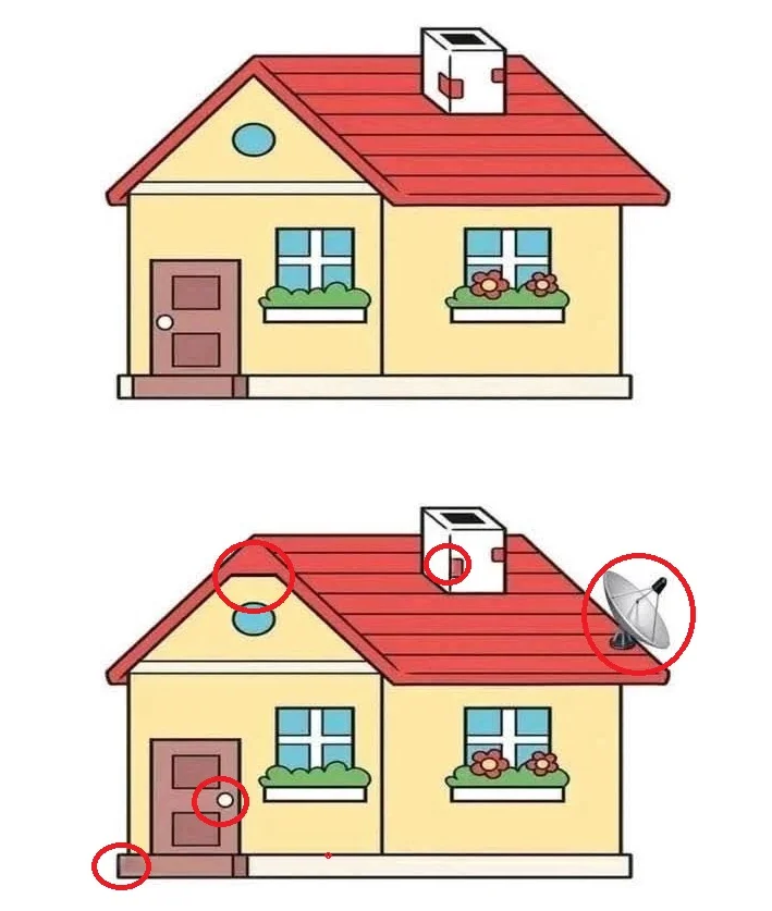Ache as 5 Diferenças: A Casa Amarela