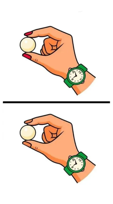 Ache as Diferenças: Moça e a Bola de Ping Pong