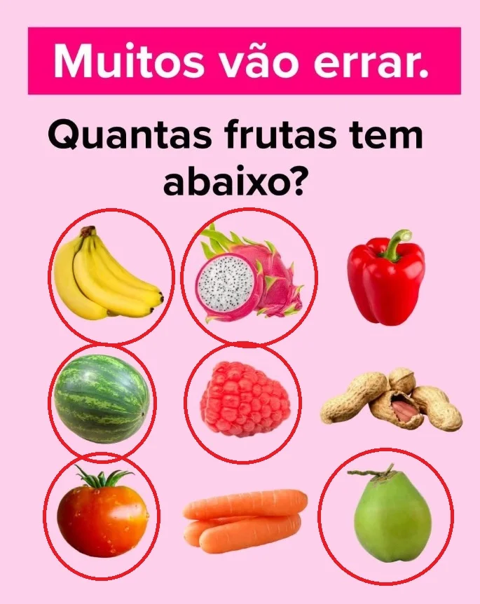 Desafio do Dia: Quantas Frutas Tem Abaixo?