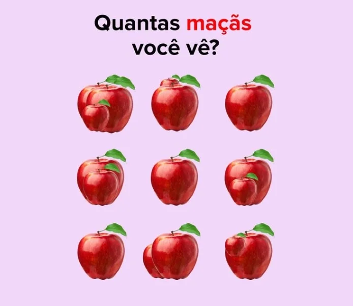 Desafio do Dia: Quantas Maçãs Você Consegue Ver?