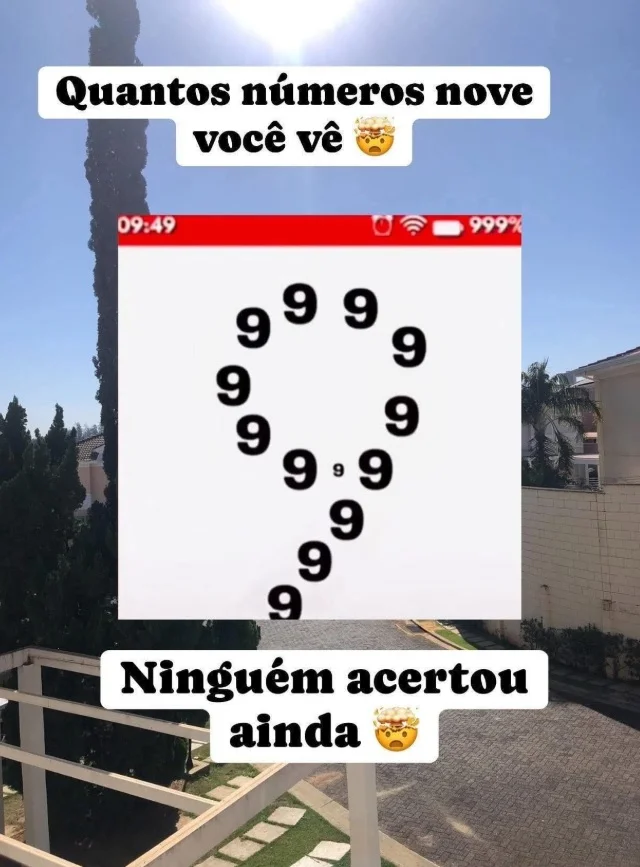 Quantos Números 9 Você Vê