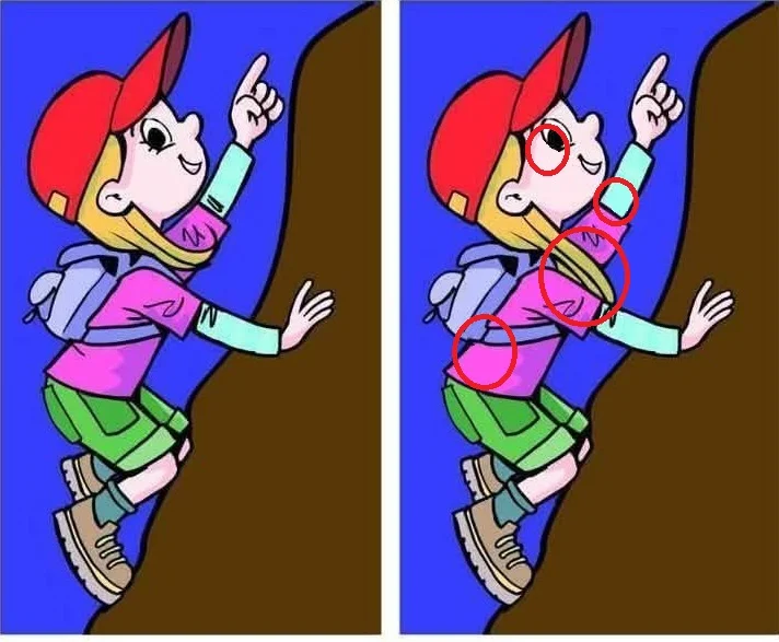 Ache a Diferença: A Menina Escaladora