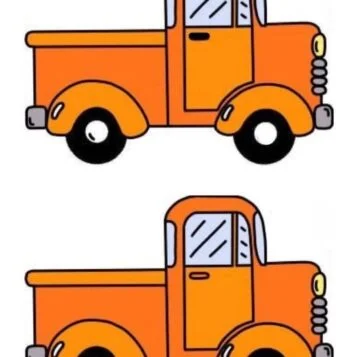 Ache a Diferença: O Caminhão Laranja