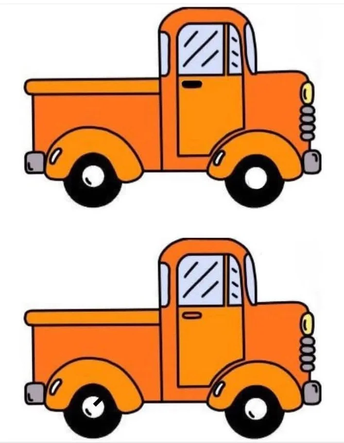 Ache a Diferença: O Caminhão Laranja