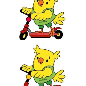 Ache a Diferença: O Passarinho de Patinete