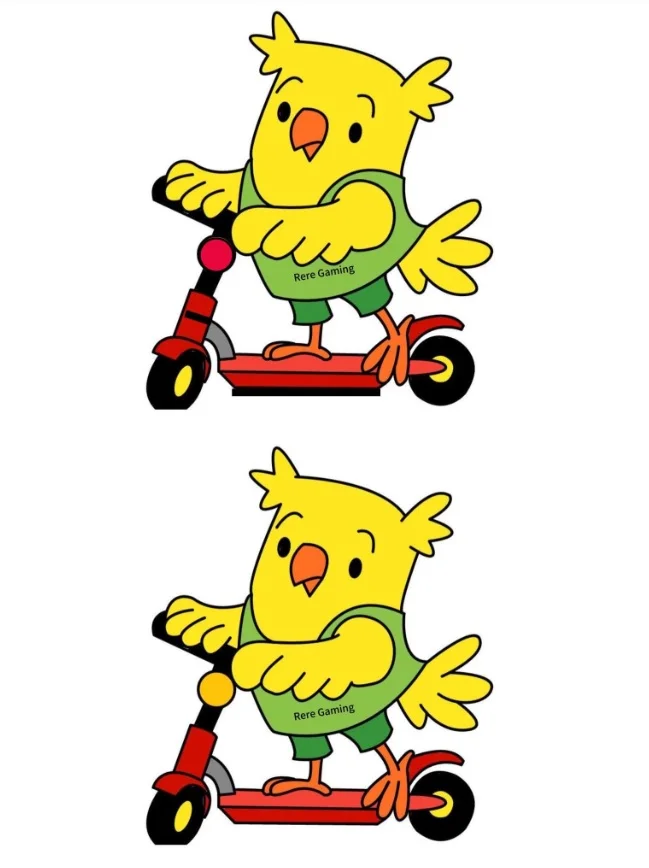 Ache a Diferença: O Passarinho de Patinete