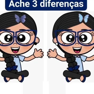 Ache as 3 Diferenças: A Menina de Trança Sentada