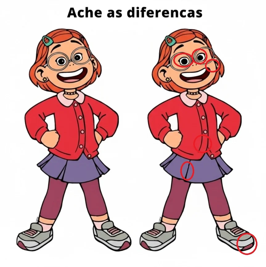 Ache as Diferenças: A Menininha Ruiva