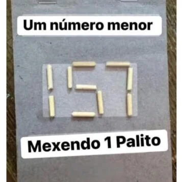 Desafio Lógico: Como Deixar o Número Menor Movendo Apenas um Palito?