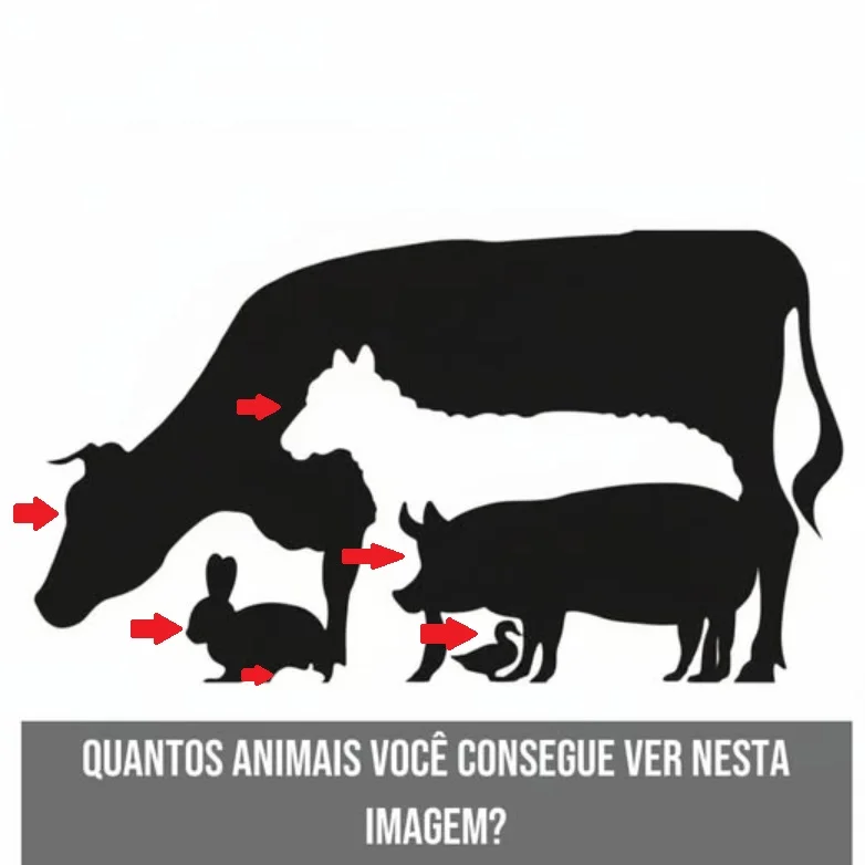 Desafio Visual: Quantos Animais Você Consegue Ver Nessa Imagem?