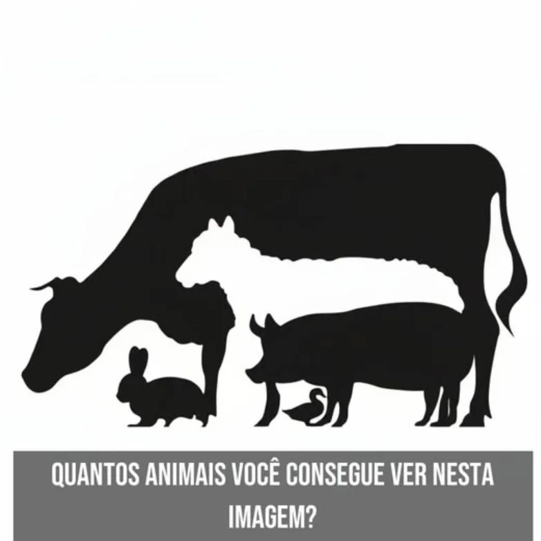 Desafio Visual: Quantos Animais Você Consegue Ver Nessa Imagem?