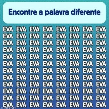 Encontre a Palavra Diferente: O Desafio dos EVA