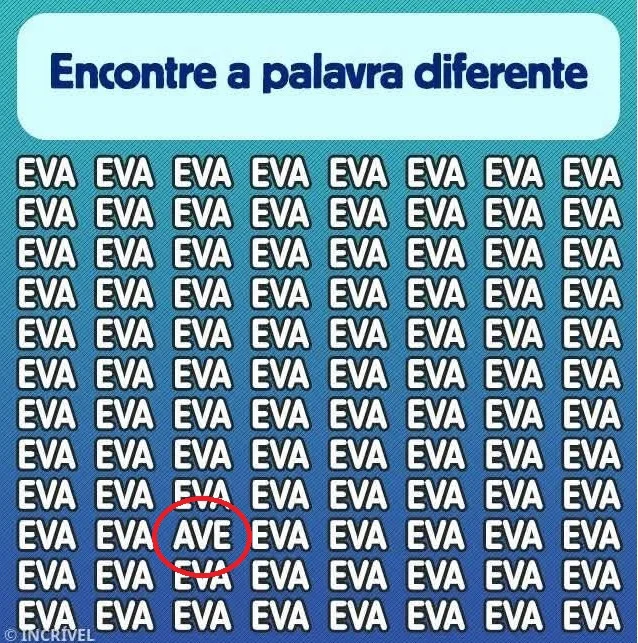 Encontre a Palavra Diferente: O Desafio dos EVA