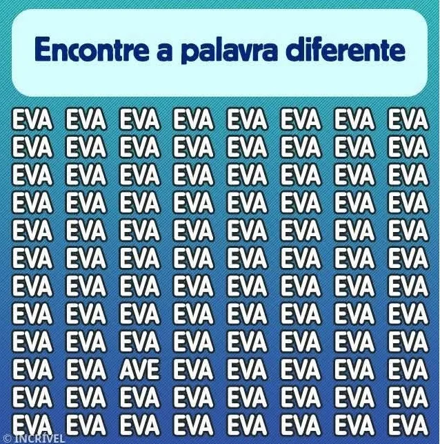 Encontre a Palavra Diferente: O Desafio dos EVA