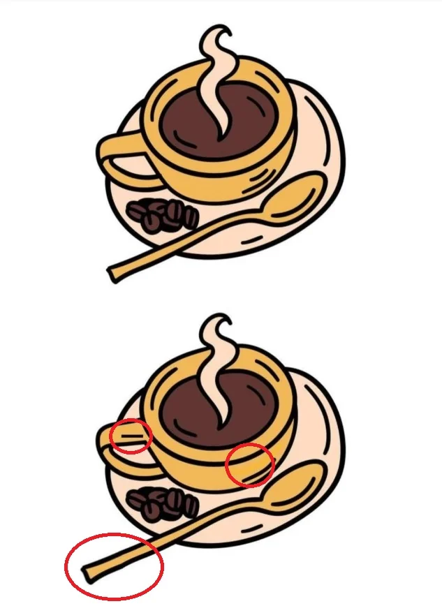 O Desafio da Xícara de Café: Você Consegue Achar as 3 Diferenças?
