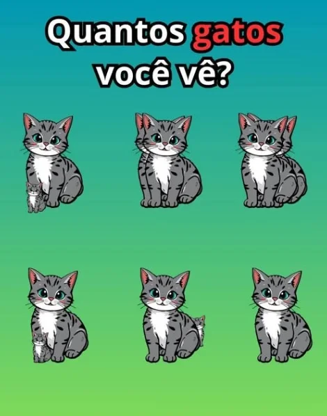 Quantos Gatos Você Consegue Ver?