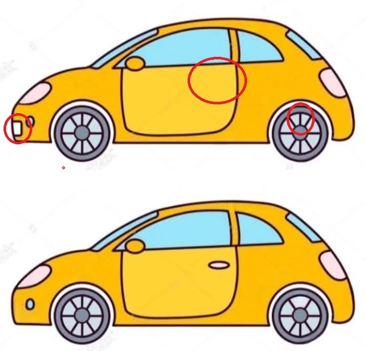 Desafio Visual: Encontre as 3 Diferenças no Carro Amarelo