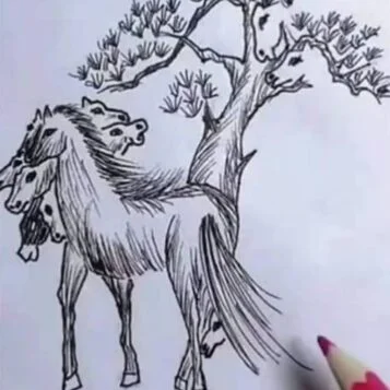 Desafio Visual: Quantos Cavalos Você Consegue Ver na Imagem?