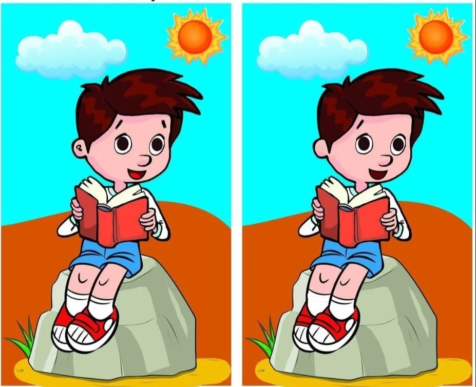 Desafio do Dia: Encontre as Diferenças no Menino Lendo em um Dia de Sol!