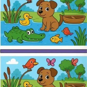 Desafio Visual: Encontre os 7 Erros na Cena do Riacho!