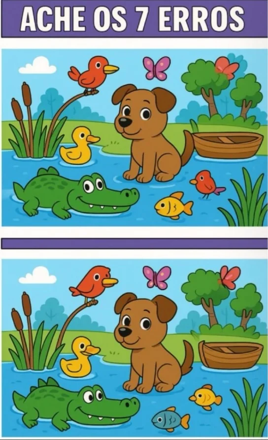 Desafio Visual: Encontre os 7 Erros na Cena do Riacho!