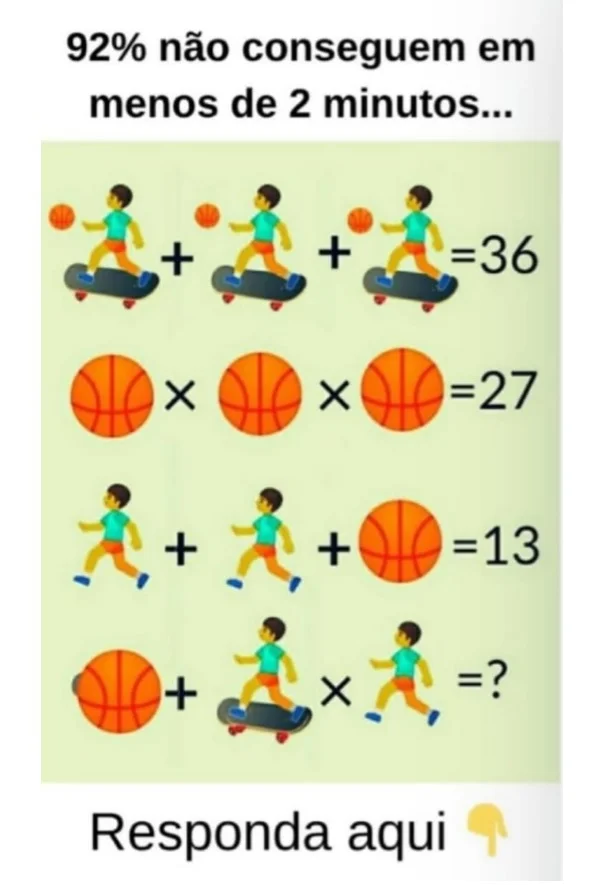 Desafio do Dia: 92% Não Conseguem Resolver em Menos de 2 Minutos!