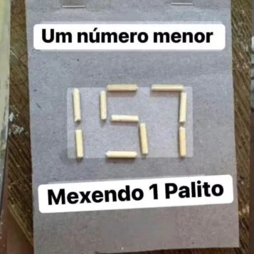 Desafio do Dia: Forme Um Número Menor Mexendo Apenas 1 Palito