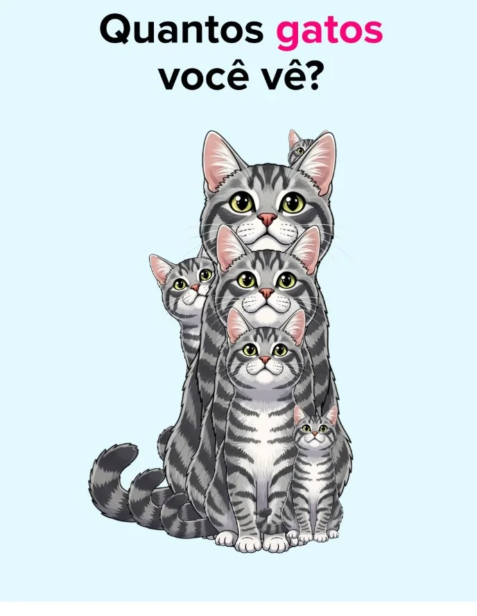 Desafio do Dia: Quantos Gatos Estão Escondidos na Imagem?