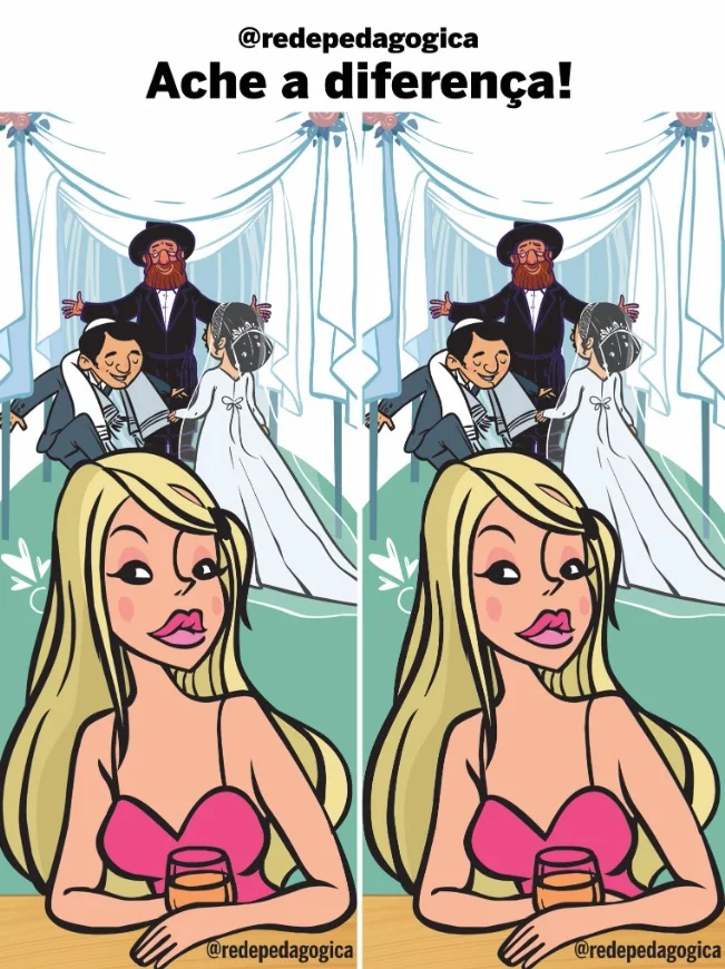 Ache a Diferença: Casamento Feliz com Convidada