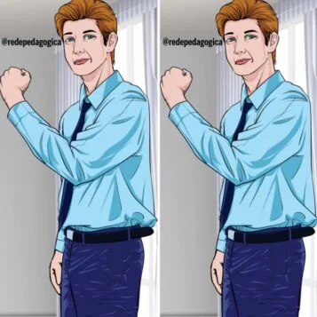 Ache a Diferença: Homem com Roupa Social Azul