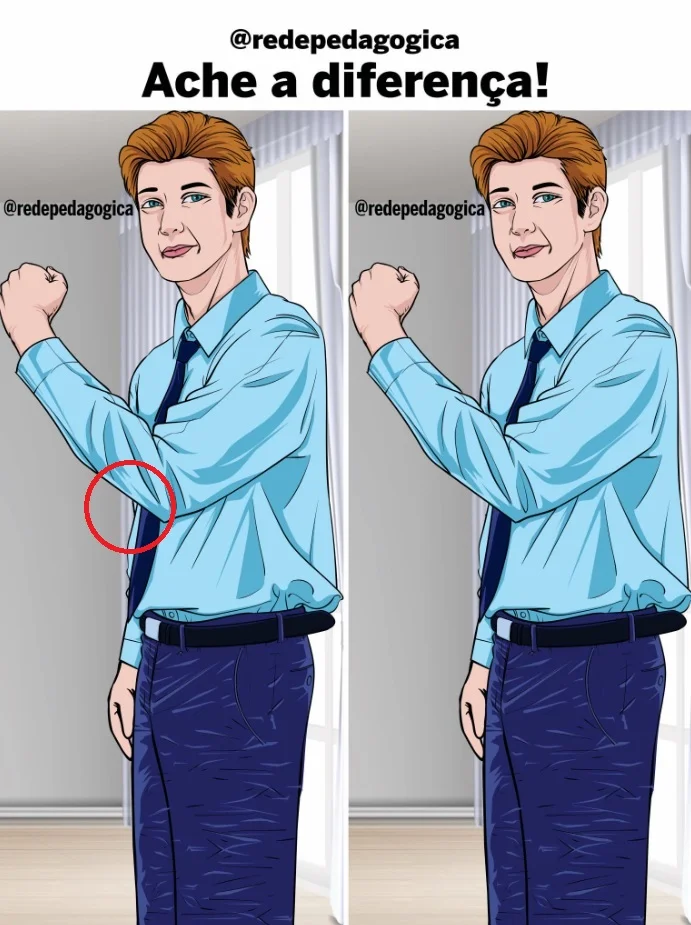 Ache a Diferença: Homem com Roupa Social Azul