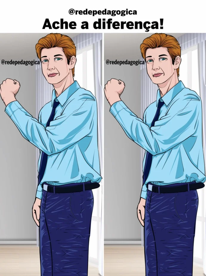 Ache a Diferença: Homem com Roupa Social Azul