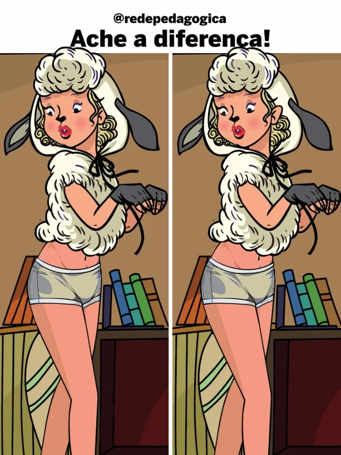 Ache a Diferença: Moça Vestida de Cordeirinha