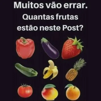 Muitos Vão Errar: Quantas Frutas Estão Neste Post?