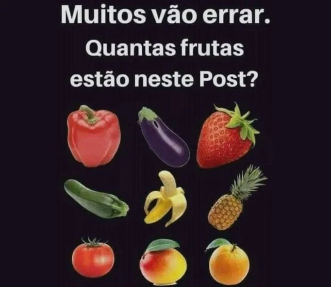 Muitos Vão Errar: Quantas Frutas Estão Neste Post?