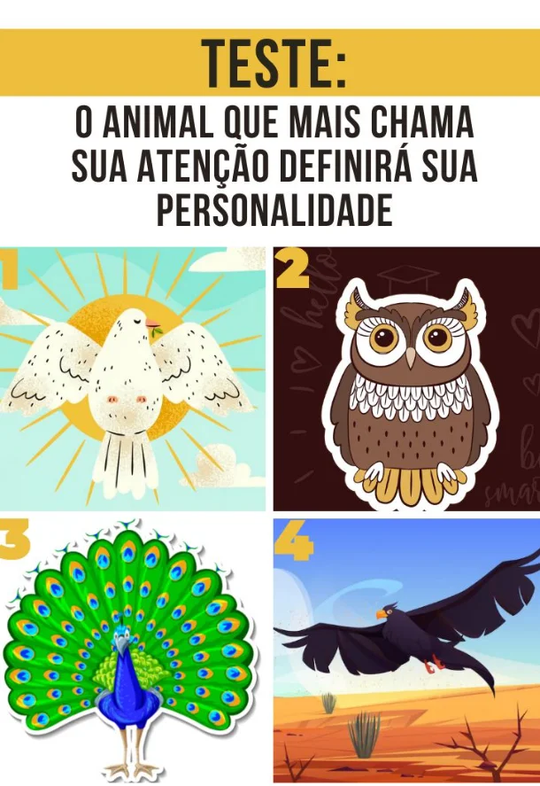 Teste Visual: O Animal Que Mais Chama Sua Atenção Revela Sua Personalidade